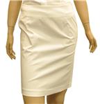 Armani Jeans White Cotton Knee Length Skirt