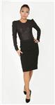 Dolce & Gabbana Black Silk Knee Length Dress