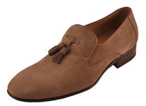 Giorgio Armani Gray/Brown Leather Shoes